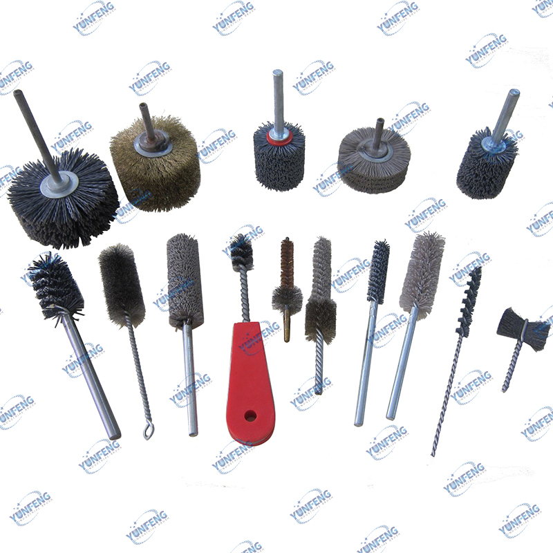 Custom Abrasive Industrial Brush Pipe Harjat Twisted Wire Harjat Alumina Tube Brush Debarring Kiillotus Puhdistusväline
