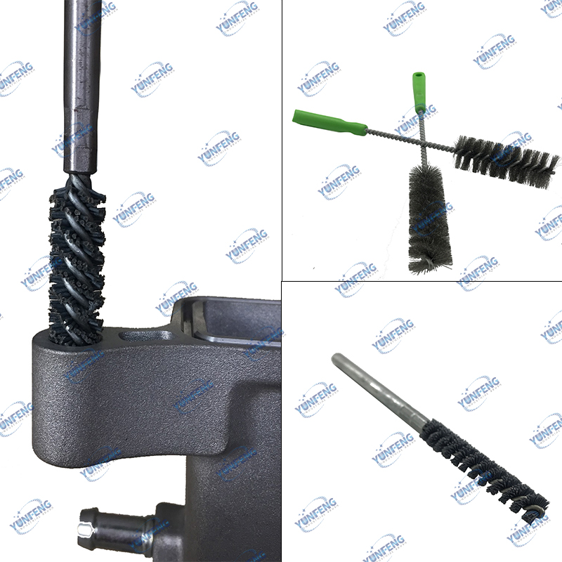 Custom Abrasive Industrial Brush Pipe Harjat Twisted Wire Harjat Alumina Tube Brush Debarring Kiillotus Puhdistusväline