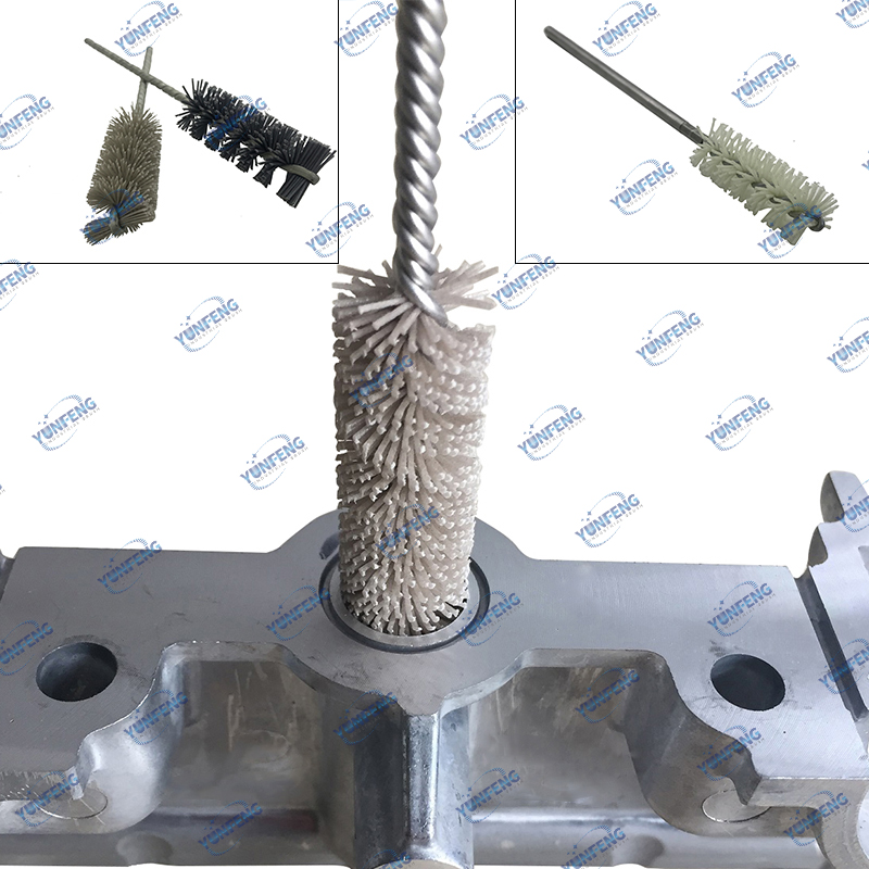 Custom Abrasive Industrial Brush Pipe Harjat Twisted Wire Harjat Alumina Tube Brush Debarring Kiillotus Puhdistusväline