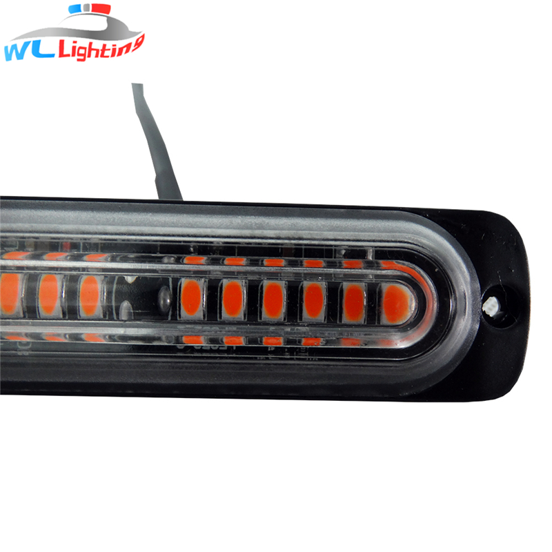 SMD 12V 24V 6W Pinta-asennus 12 LED Mini Strobe Warning Grill vilkkuva valo