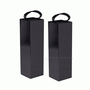 Räätälöity suorakaiteen kokoontaitettava viinipakkausrasia kahvalla