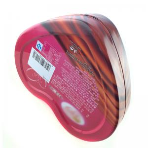 Ruoka-asteinen sydämenmuotoinen suklaa karkkia tina laatikko