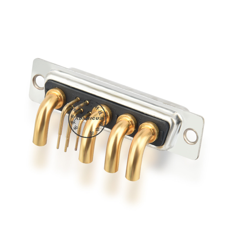 oikea kulma korkea teho uros 9w4 d-sub -liitin PCB: lle