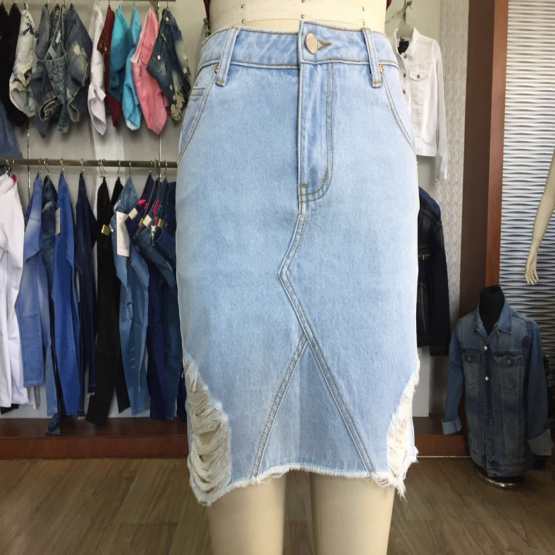 kuuma myynti denim hame WSJL19068