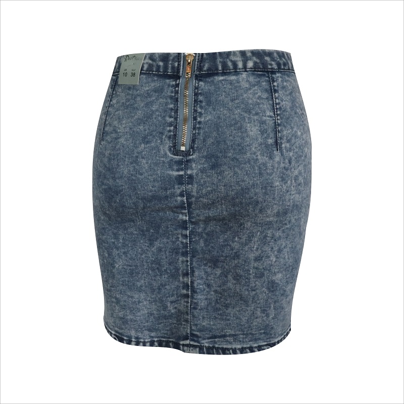 haponkestävä mini-denim hame WS1011