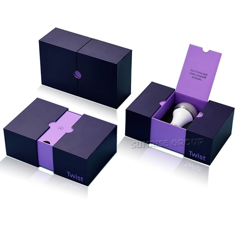 Yksilöllinen purppurapaperi pakkaus kierre
