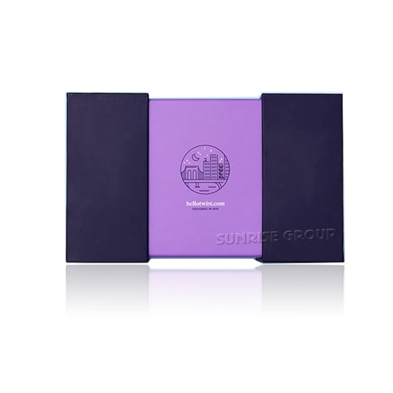 Yksilöllinen purppurapaperi pakkaus kierre