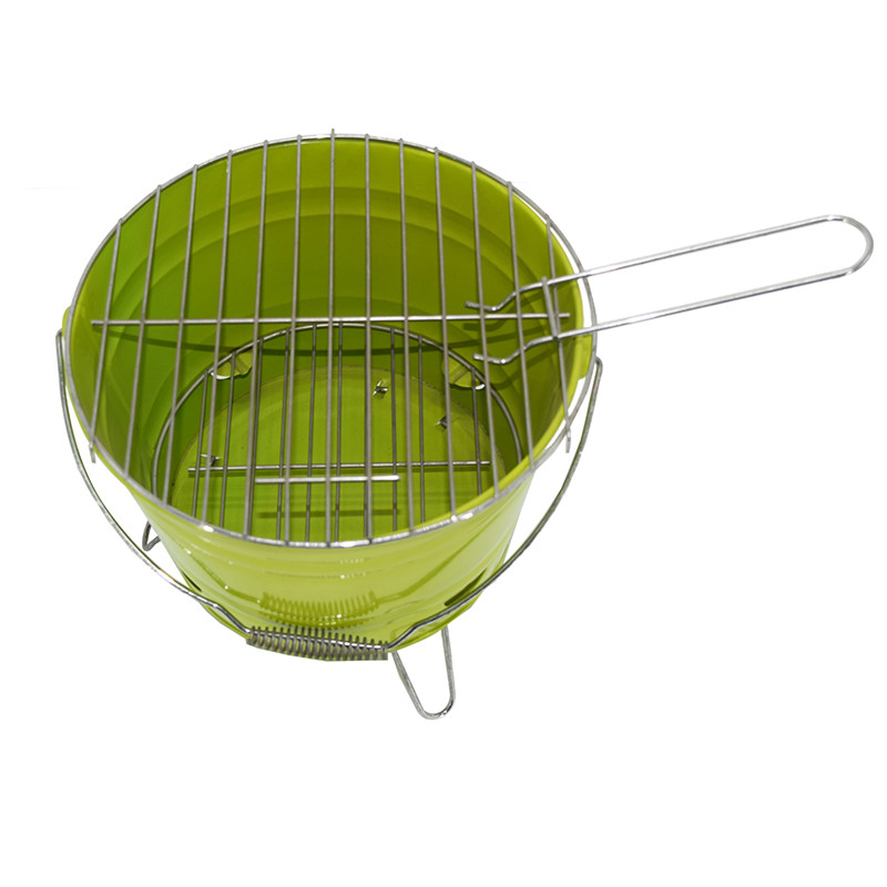 Mini värikäs kannettava ämpäri BBQ hiiligrilli
