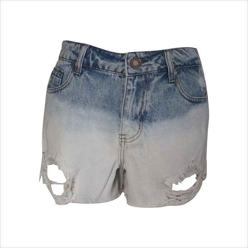 muoti dipdye jean rip lyhyt WS101123