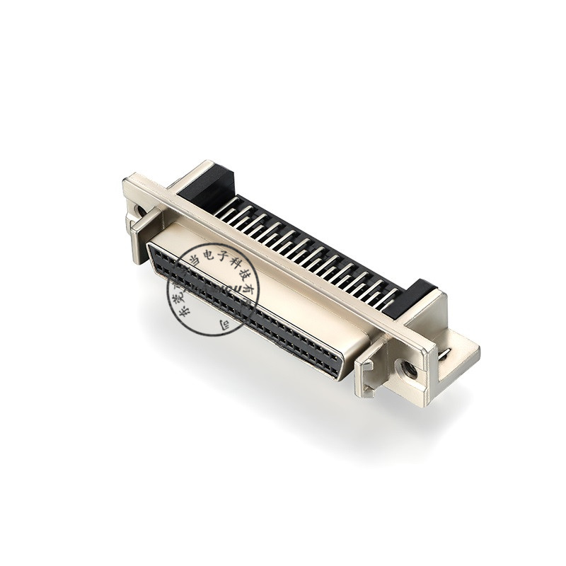 Factory tukku SCSI 50 pin DB-liitin naaras sinkki metalliseos oikea kulma