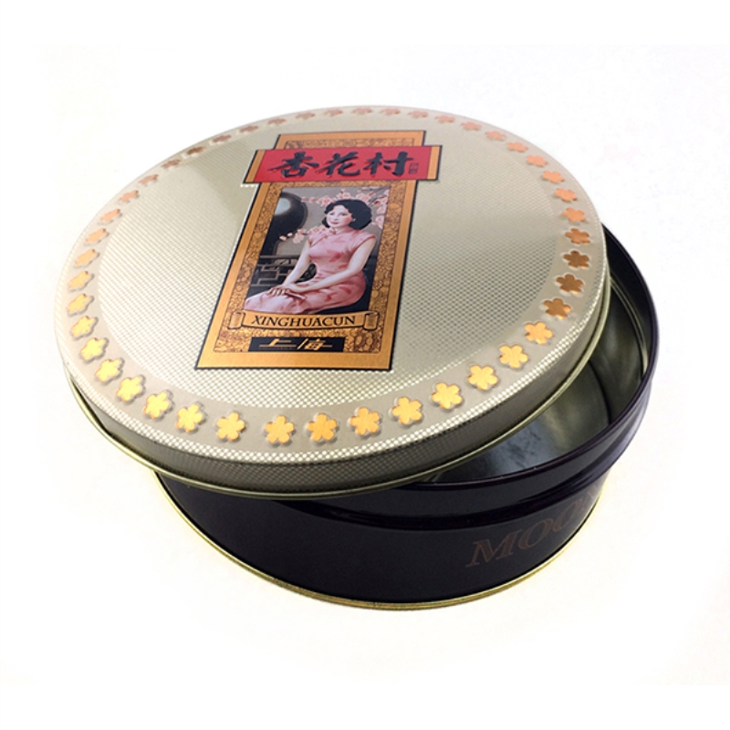Perinteinen kuuma myynti pyöreä mooncake tin laatikko