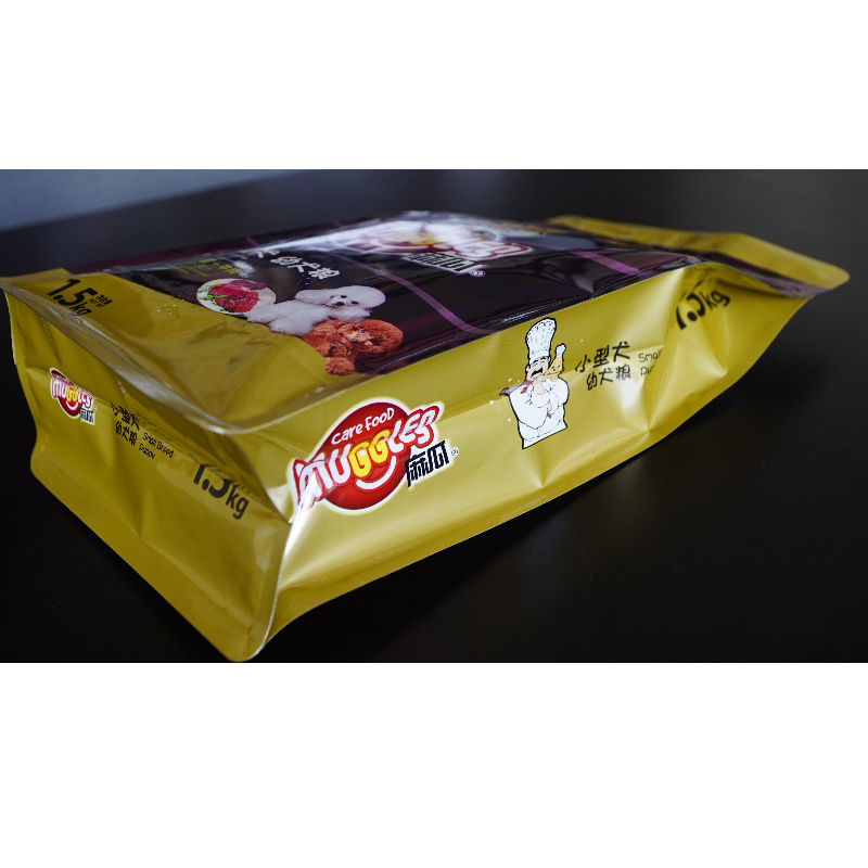 muovinen lemmikkieläinten ruoka laukku räätälöity logo ja koko