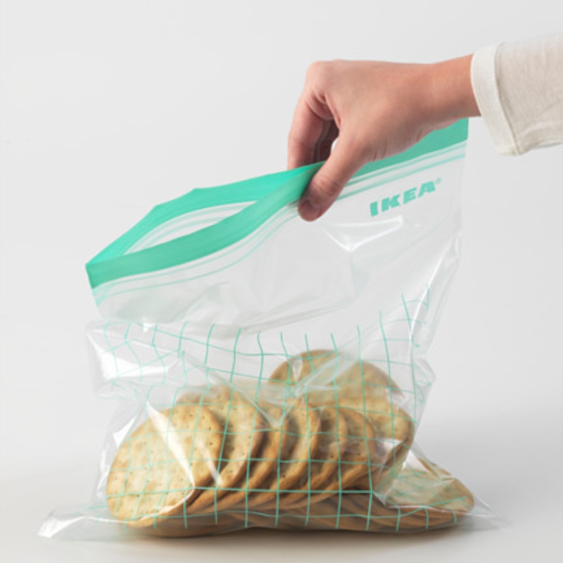 mukautettu painettu vetoketjullinen suljettu muovipussi, jossa on oma logo