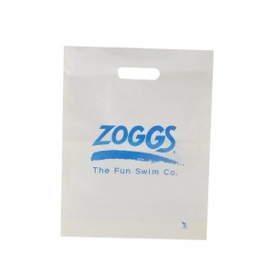 Die cut Handle Ostokset Pakkaukset hdpe white Plastic Bags