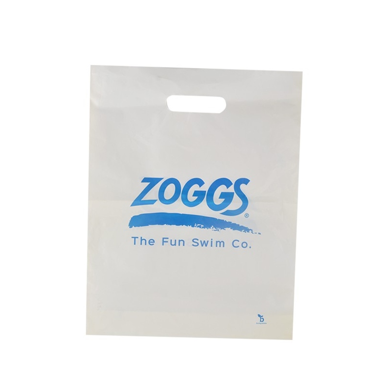 Die cut Handle Ostokset Pakkaukset hdpe white Plastic Bags