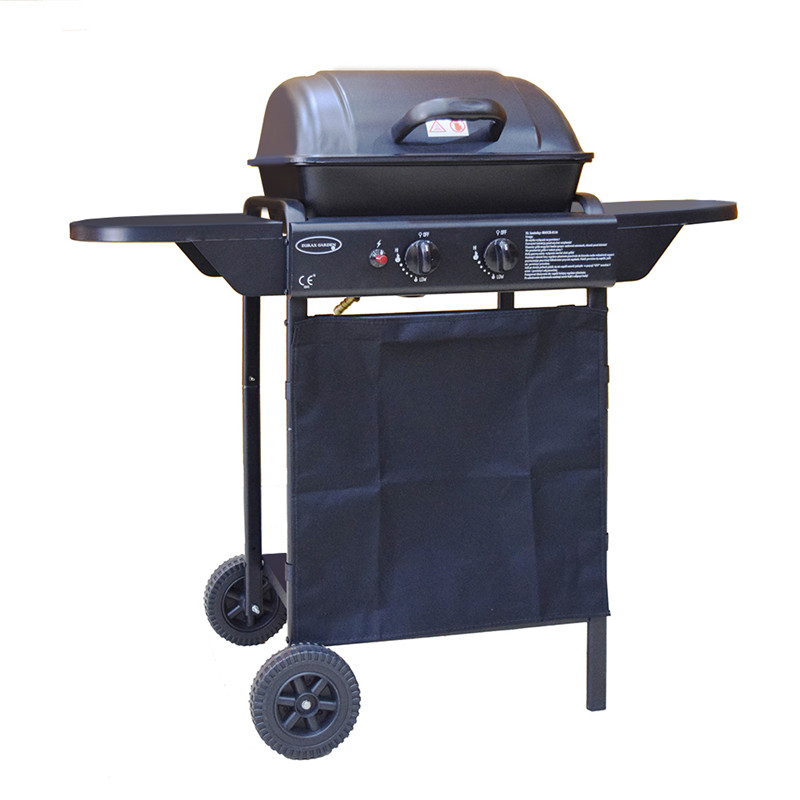 2burners turvalaite ulkona yksinkertainen kaasu BBQ grilli