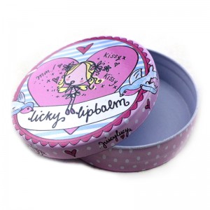 Kosmetiikkapakkaus, pyöreä kengänkiillotuslaatikko