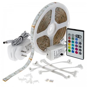 Ulkoilma 12V 24V OEM Epistar Multi Color RGB-LED-nauhakotelot SMD 5050 300LED Mittarin vesitiivis LED-raitapakkaus