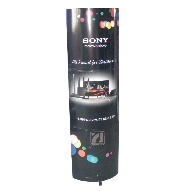 Mainoskohtainen painettu taitto-Banner Stand Totem Näyttö POP-kartonki-paperi Standee