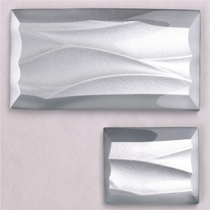 HMBZ07 Harmaa hyvä hinta aaltoileva lasi laatat takaisin splash