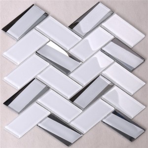 HMB37-tehtaan tarjonta Crystal Porcelain Glass Strip Mosaic -laatat