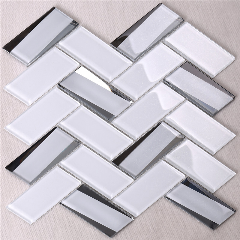 HMB37-tehtaan tarjonta Crystal Porcelain Glass Strip Mosaic -laatat