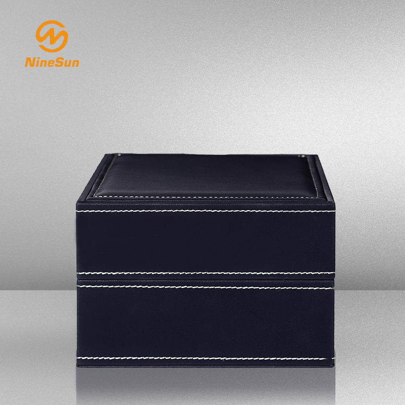 Sininen väri Classic Watch Packing Boxes kahdella tyynyllä Custom-WT-180004