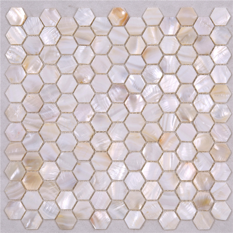 BK18 Kiina valmistus Luonnollinen violetti äiti helmi Seashell Backsplash mosaiikkilaatat