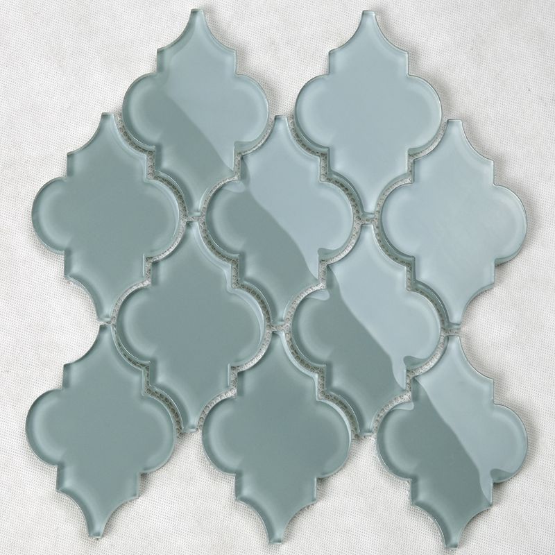 Viimeisin muotoilu Arabesque Lantern Waterjet Mosaic Glass Keittiö Backsplash Wall Tile