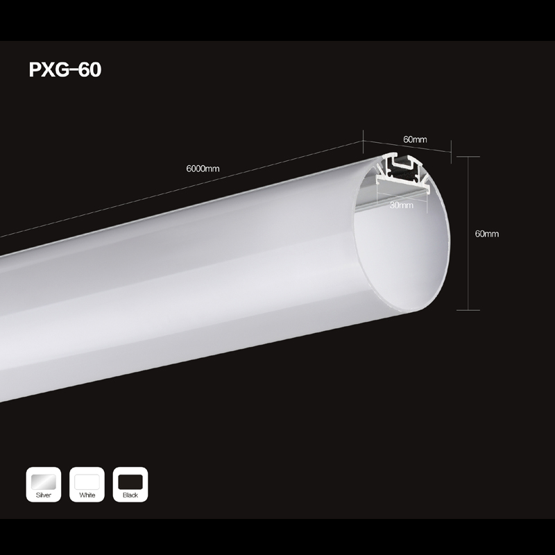 Anodisoitu pyöreä LED-alumiiniprofiili LED-nauhavalolle