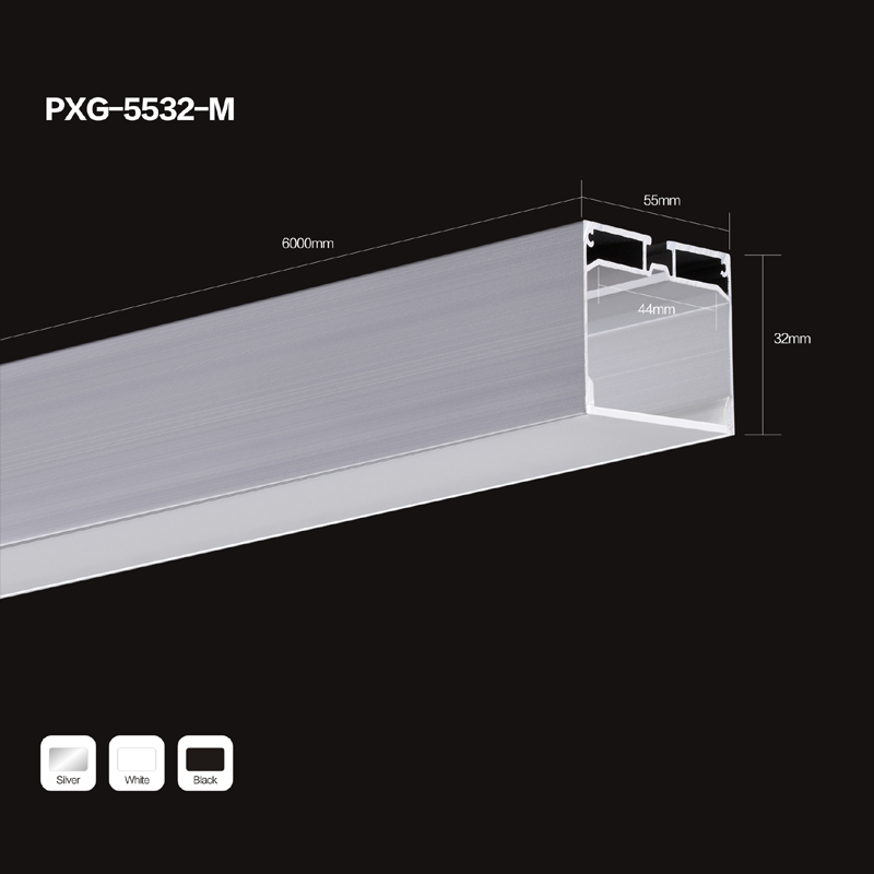 6063 U-muotoinen alumiinikanava-LED-alumiininen ekstruusi LED-nauhavalolle