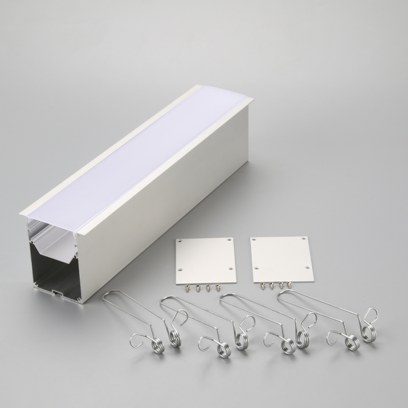 6063 alumiininen LED-nauha alumiiniprofiili, jossa on päätykansi