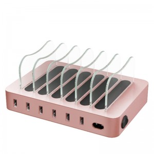 KPS-8403LC kuusi USB-portin latausasemaa (US / EU / UK / AU AC -kaapeli)