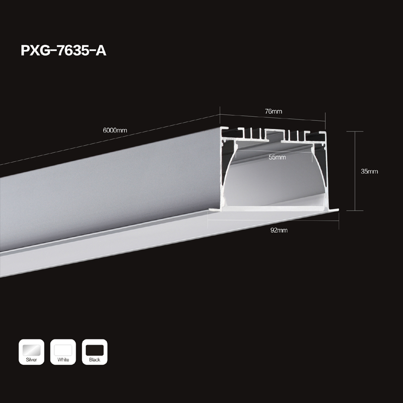 Led-alumiiniprofiilin PC-hajotin / litteä muoto