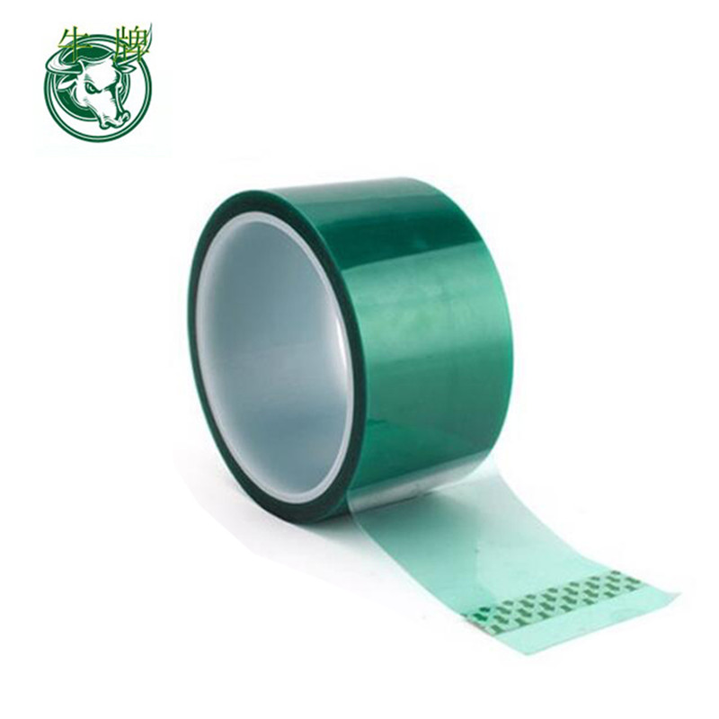 Yksipuolinen vihreä PET-polyesteri peittää nauhaa korkealla Temoerature- ja lämmönkestävällä nauhalla
