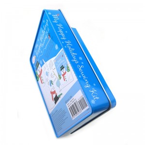 Uusi muotoilu pieni suorakulmainen joululahja tina laatikko ja ikkuna