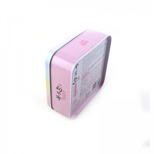 Mukautettu pieni neliö kosmeettinen tina laatikko luomiväri