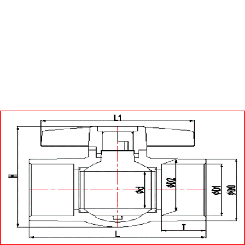 upvc kompakti palloventtiili