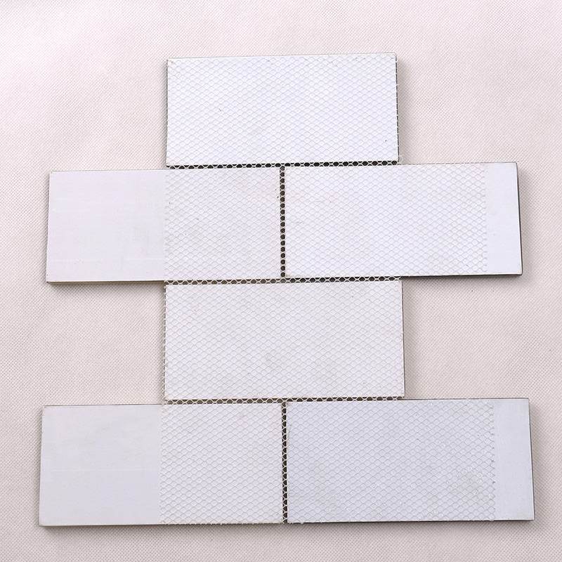 Kylpyhuone Super White Crystal Glass Mosaic Brick Tile Pohjois-Amerikka Uusin muotoilu