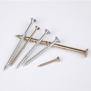 CSK kaksinkertaisen pään puurakenteinen ruuvi, lastulevy, tyyppi 17, Torx-syvennys