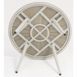 alumiini rottinki ulkokalusteet asettaa pyöreä pöytä ja 4 tuolia