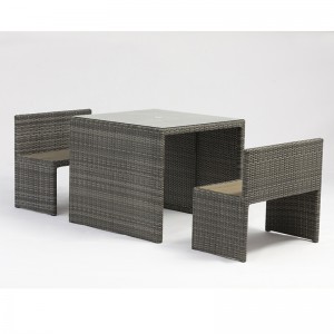 alumiini rottinki neliö pöytä puisto penkki ulkokalusteet asettaa sateenvarjo reikä