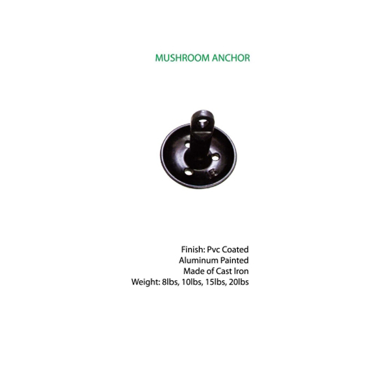 Mushroom Anchor PVC päällystetty