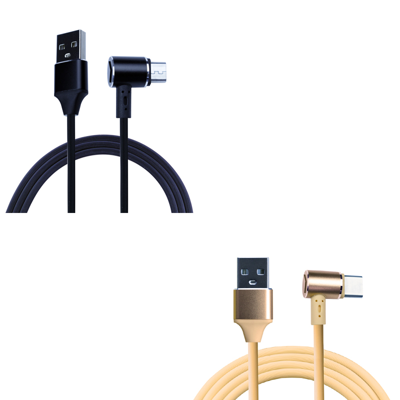 KPS-9221CB Korvatulpan tyyppi 90 asteen kangas Braid USB-kaapeli