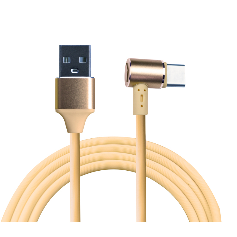 KPS-9221CB Korvatulpan tyyppi 90 asteen kangas Braid USB-kaapeli