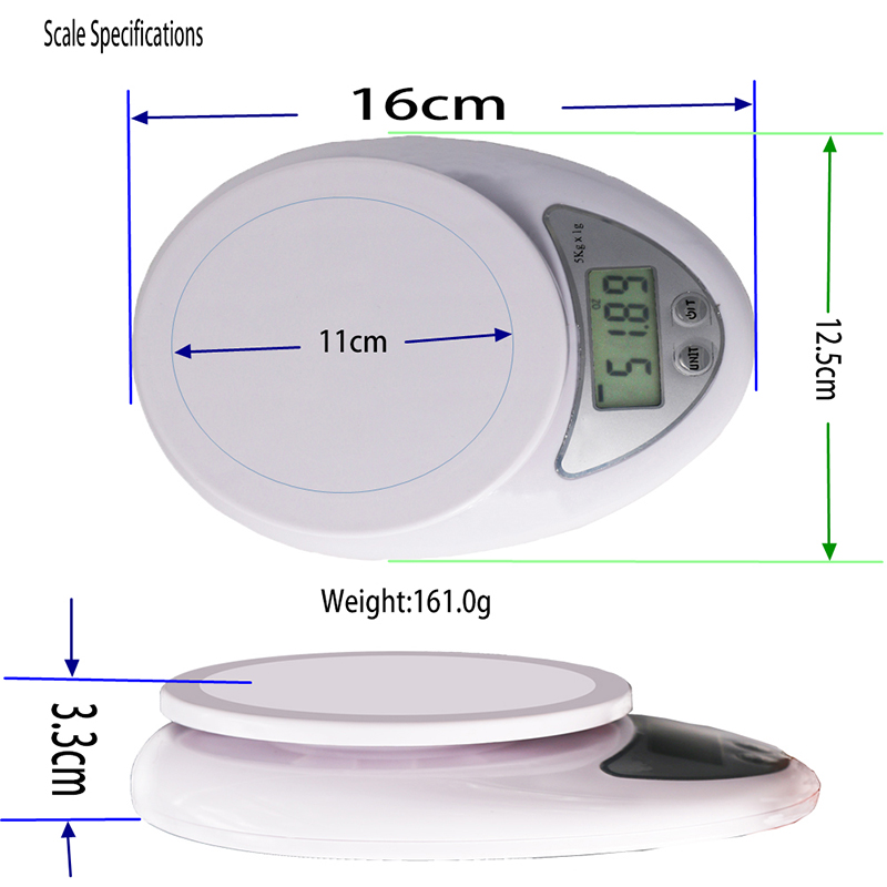 OEM 0.1g 7g korkealaatuinen kotikäyttöpaino Ruoka-hedelmävaaka astioineen