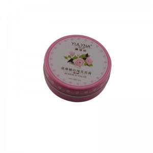 Pieni, pyöreä kaksiosainen huulirasva, kosmeettinen pakkauslaatikko