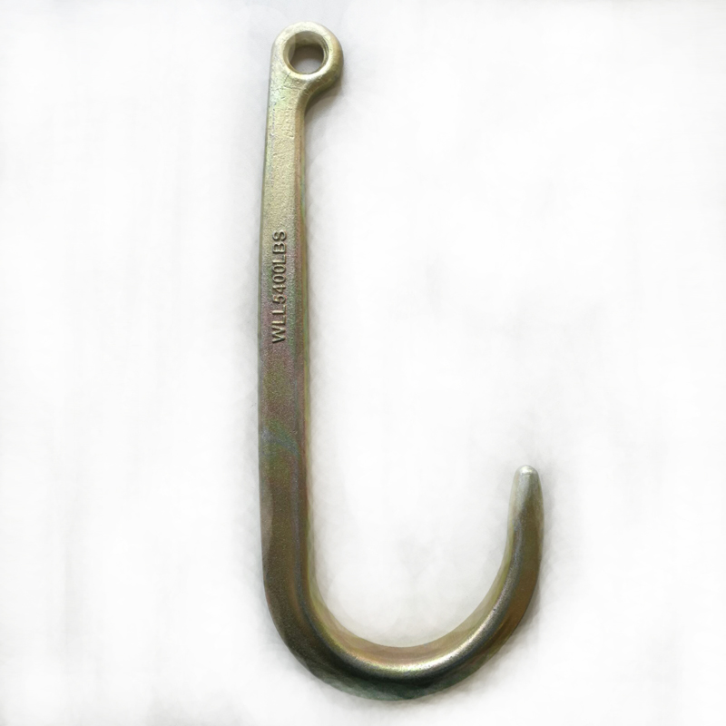 Taotut hinaajat J Hook 3900 LBS WLL Kirkas sinkki