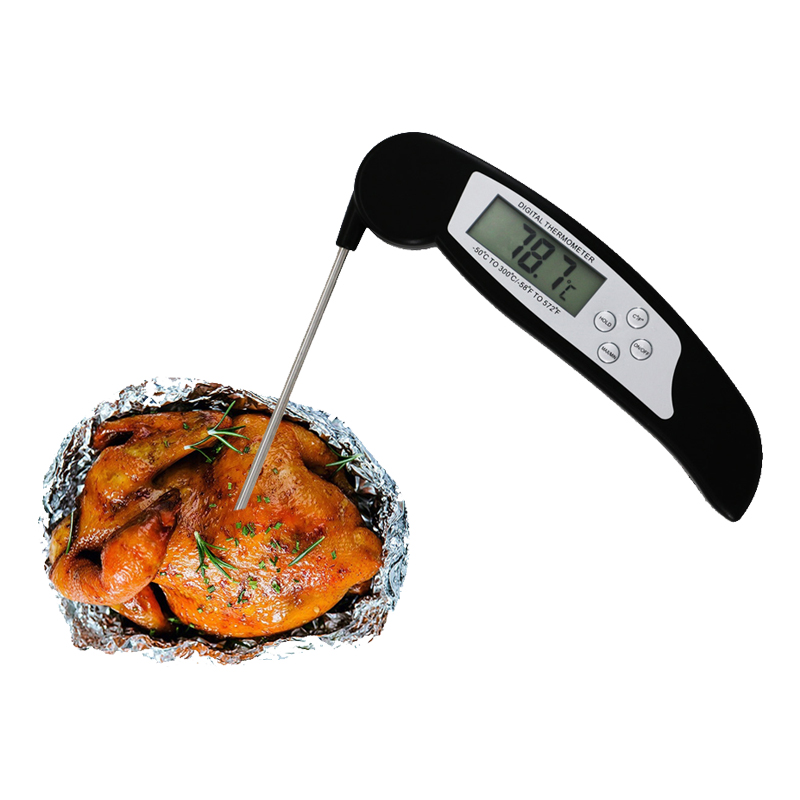 Factory Supply Folding Food Grade Stainless Steel Probe Kitchen Assistant elektroninen lämpömittari