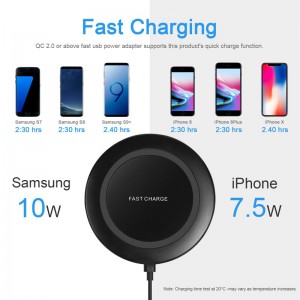 KPS-9502HCHot myy 7,5 W: n peilipinnoitettua langatonta QI-laturia puhelimeen